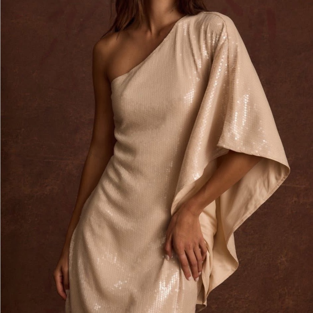Sequin One-Shoulder Dress